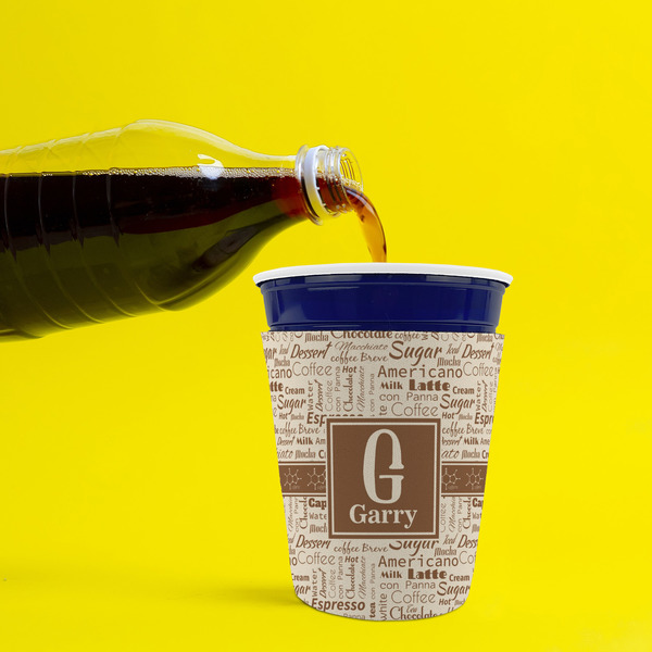 Coffee Lover Party Cup Sleeves - without bottom - Lifestyle