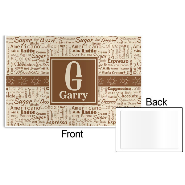 Coffee Lover Disposable Paper Placemat - Front & Back