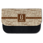 Coffee Lover Canvas Pencil Case w/ Name and Initial