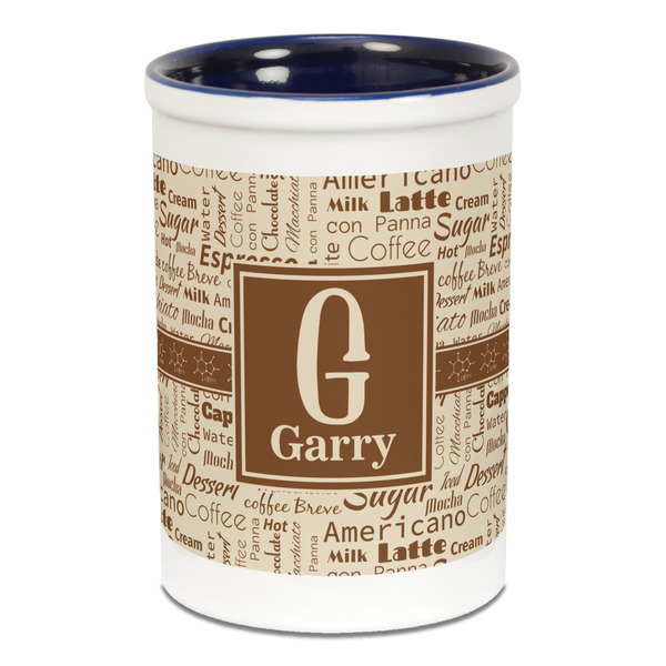 Coffee Lover Pencil Holder - Blue