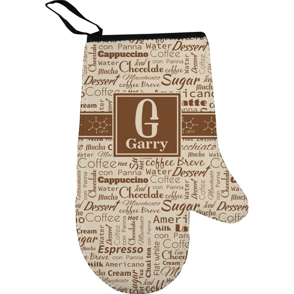Custom Coffee Lover Right Oven Mitt (Personalized)