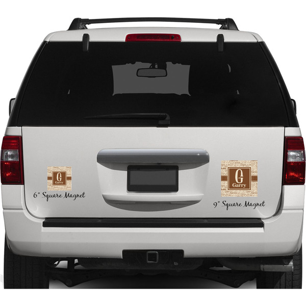 Coffee Lover Personalized Square Car Magnets on Ford Explorer