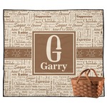 Coffee Lover Outdoor Picnic Blanket (Personalized)