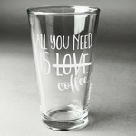 Coffee Lover Pint Glass - Engraved