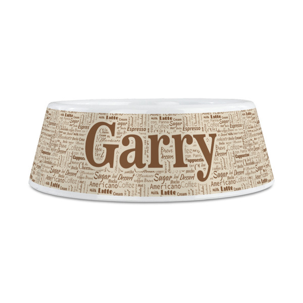 Coffee Lover Plastic Dog Bowls - Medium - FRONT