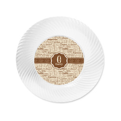 Coffee Lover Plastic Party Appetizer & Dessert Plates - 6" (Personalized)