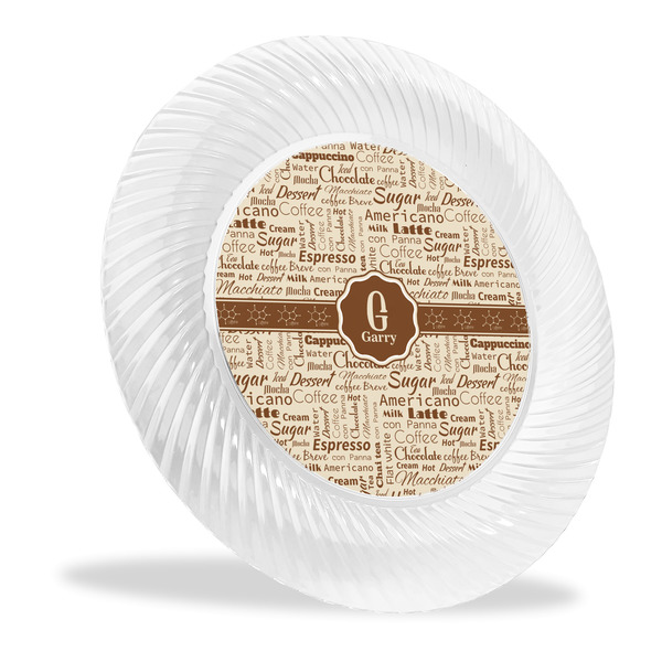 Custom Coffee Lover Plastic Party Dinner Plates - 10" (Personalized)