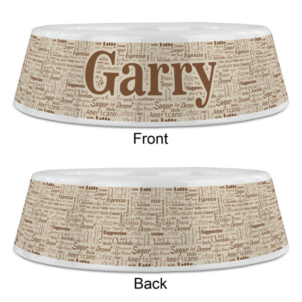 Coffee Lover Plastic Pet Bowls - Large - APPROVAL