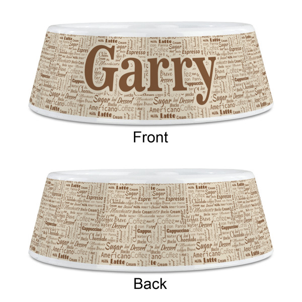 Coffee Lover Plastic Pet Bowls - Medium - APPROVAL