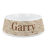 Coffee Lover Plastic Dog Bowl (Personalized)