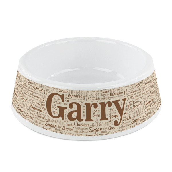 Custom Coffee Lover Plastic Dog Bowl - Small (Personalized)
