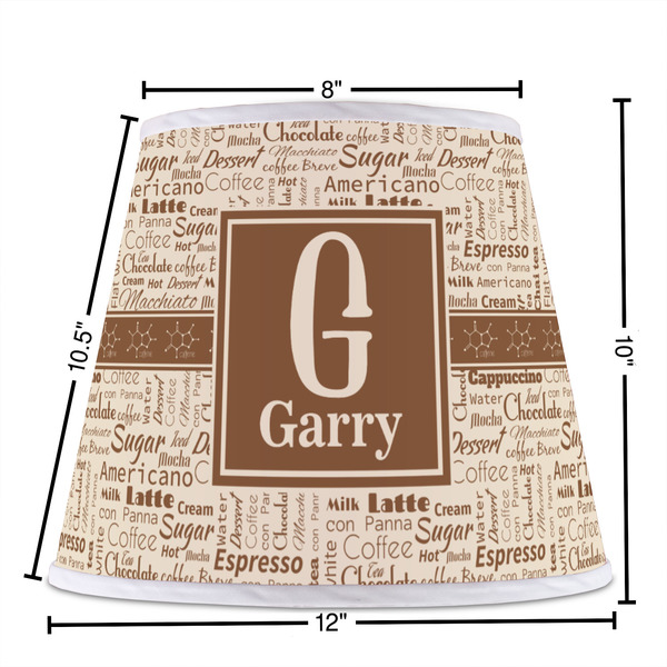 Coffee Lover Poly Film Empire Lampshade - Dimensions