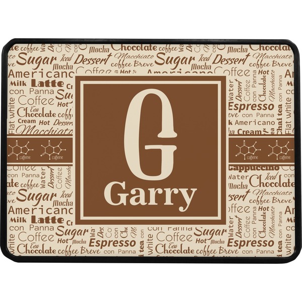 Coffee Lover Rectangular Car Hitch Cover w/ FRP Insert