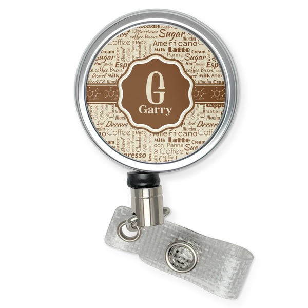 Custom Coffee Lover Retractable Badge Reel (Personalized)