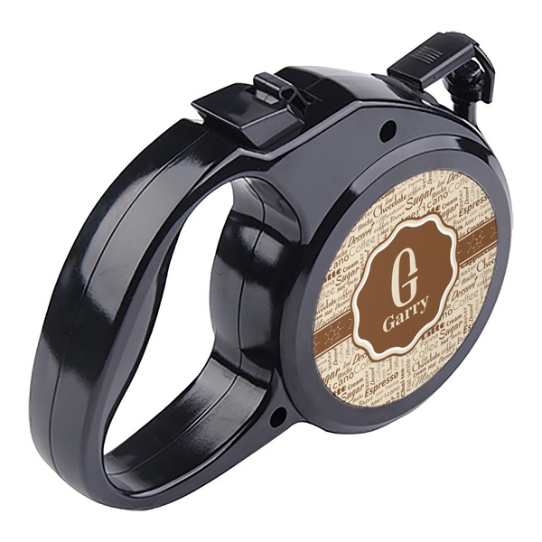 Coffee Lover Retractable Dog Leash - Angle