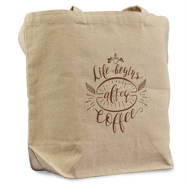 Custom Coffee Lover Reusable Cotton Grocery Bag