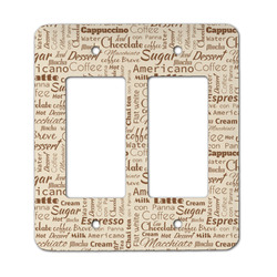 Coffee Lover Rocker Style Light Switch Cover - Two Switch