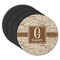Coffee Lover Round Rubber Backed Coasters - Set of 4 (Personalized)