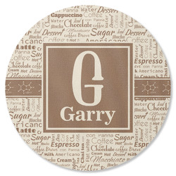 Coffee Lover Round Rubber Backed Coaster (Personalized)