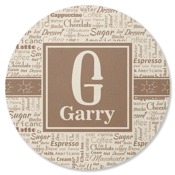 Custom Coffee Lover Round Rubber Backed Coaster (Personalized)
