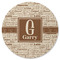 Coffee Lover Round Rubber Backed Coaster (Personalized)