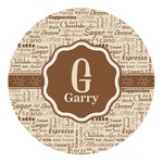 Coffee Lover Round Decal - Large (Personalized)