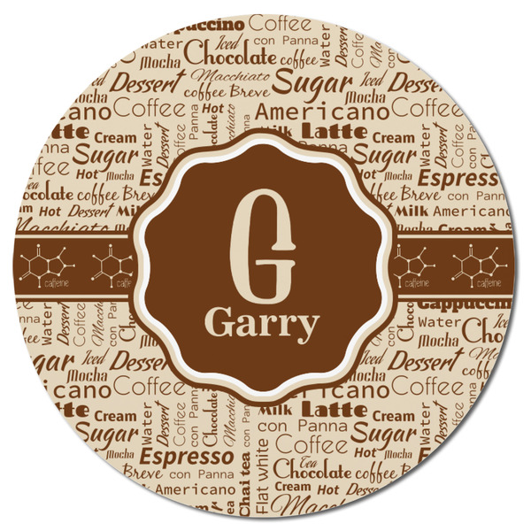 Coffee Lover Round Fridge Magnet - FRONT