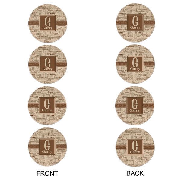Coffee Lover Round Linen Placemats - APPROVAL Set of 4 (double sided)