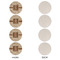 Coffee Lover Round Linen Placemats - APPROVAL Set of 4 (single sided)
