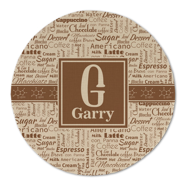 Custom Coffee Lover Round Linen Placemat (Personalized)