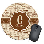 Coffee Lover Round Mouse Pad (Personalized)