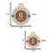 Coffee Lover Round Pet ID Tag - Large - Comparison Scale