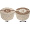 Coffee Lover Round Pouf Ottoman (Top and Bottom)