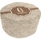 Coffee Lover Round Pouf Ottoman (Top)