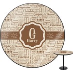 Coffee Lover Round Table - 24" (Personalized)