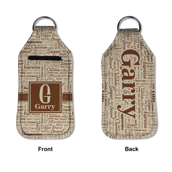 Coffee Lover Sanitizer Holder Keychain - Large APPROVAL (Flat)