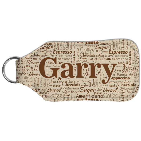 Coffee Lover Sanitizer Holder Keychain - Large (Back)