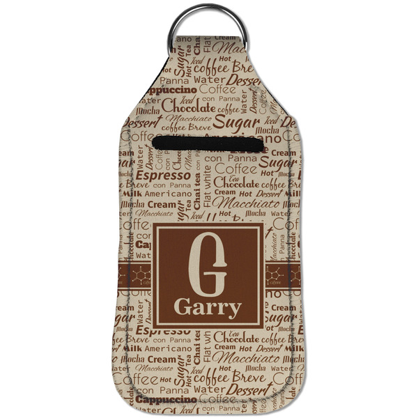 Coffee Lover Sanitizer Holder Keychain - Large (Front)