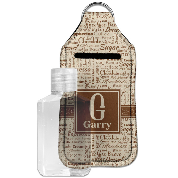 Custom Coffee Lover Hand Sanitizer & Keychain Holder - Large (Personalized)
