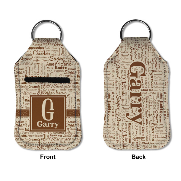 Coffee Lover Sanitizer Holder Keychain - Small APPROVAL (Flat)