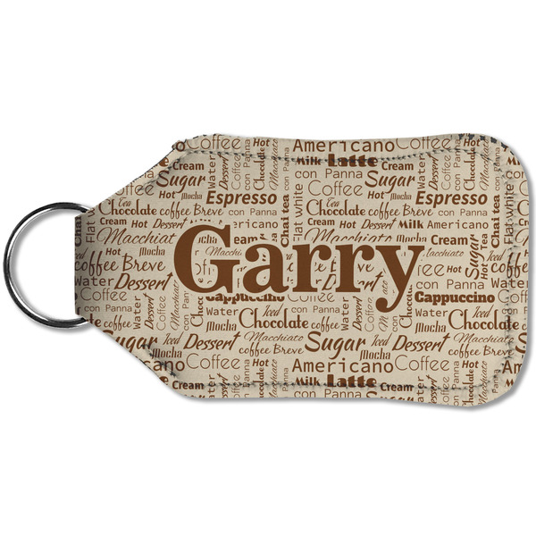 Coffee Lover Sanitizer Holder Keychain - Small (Back)