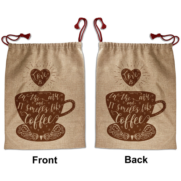 Custom Coffee Lover Santa Sack - Front & Back