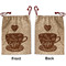 Coffee Lover Santa Bag - Front and Back