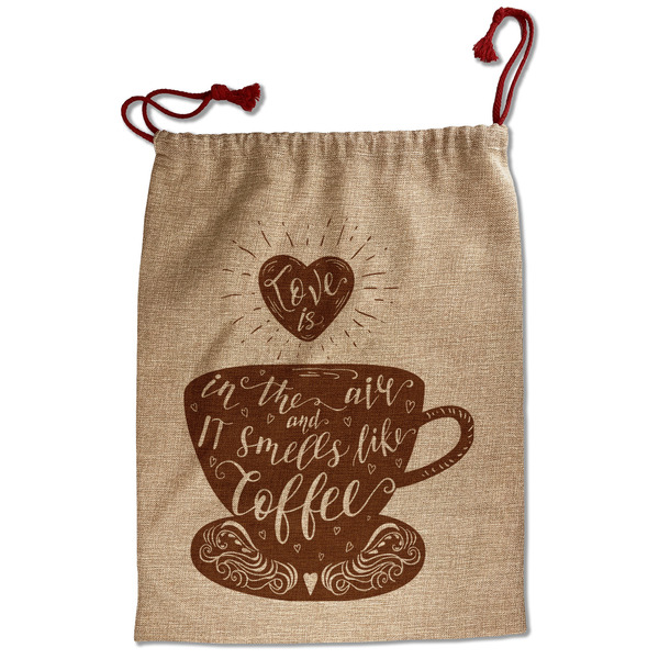 Coffee Lover Santa Bag - Front