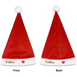 Coffee Lover Santa Hat - Front & Back (Personalized)