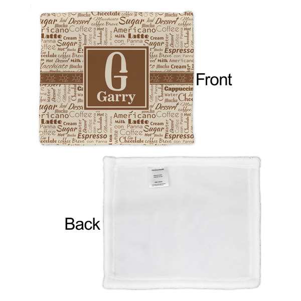 Coffee Lover Security Blanket - Front & White Back View