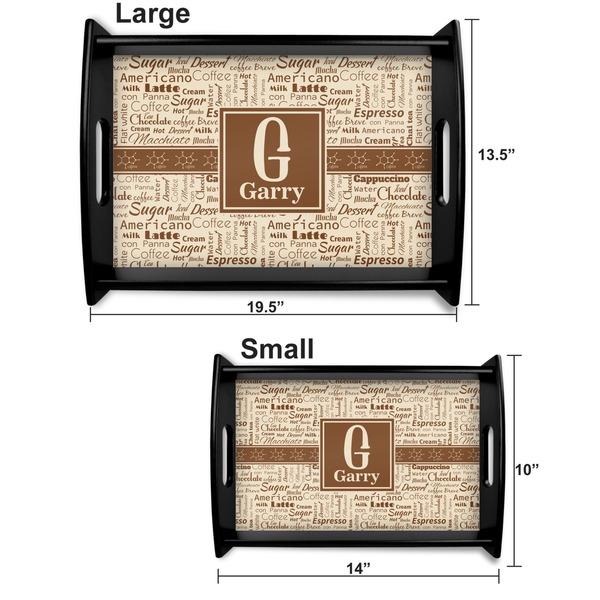 Coffee Lover Serving Tray Black Sizes