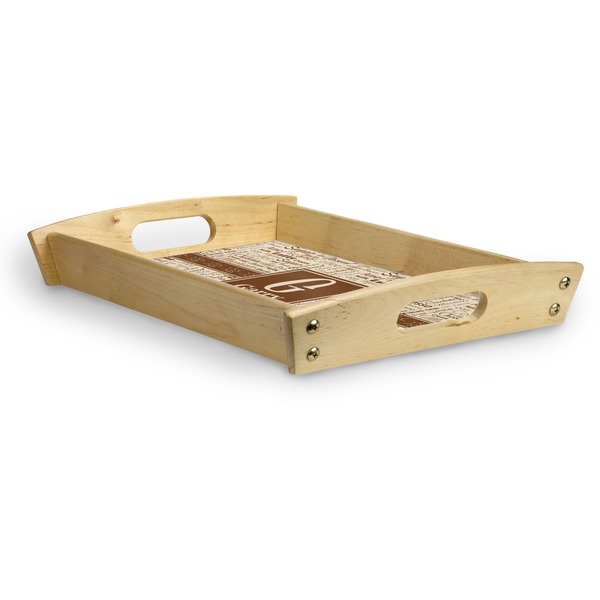 Coffee Lover Serving Tray Wood Small - Corner