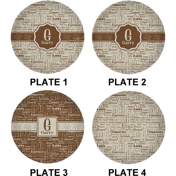 Coffee Lover Set of Lunch / Dinner Plates (Approval)