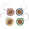 Coffee Lover Wine Charms (Set of 4) (Personalized)